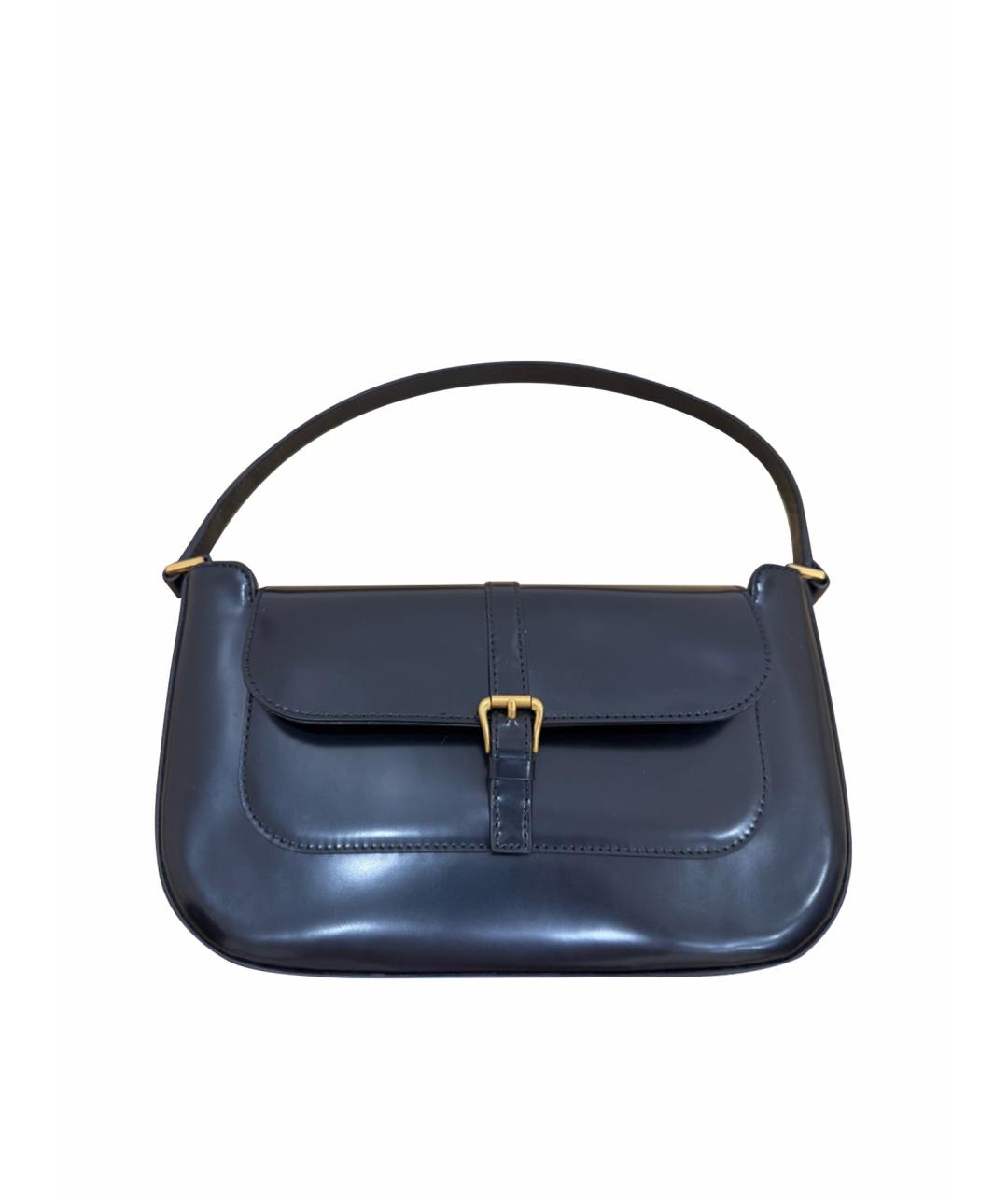 BY FAR Черная сумка с короткими ручками из лакированной кожи, фото 1