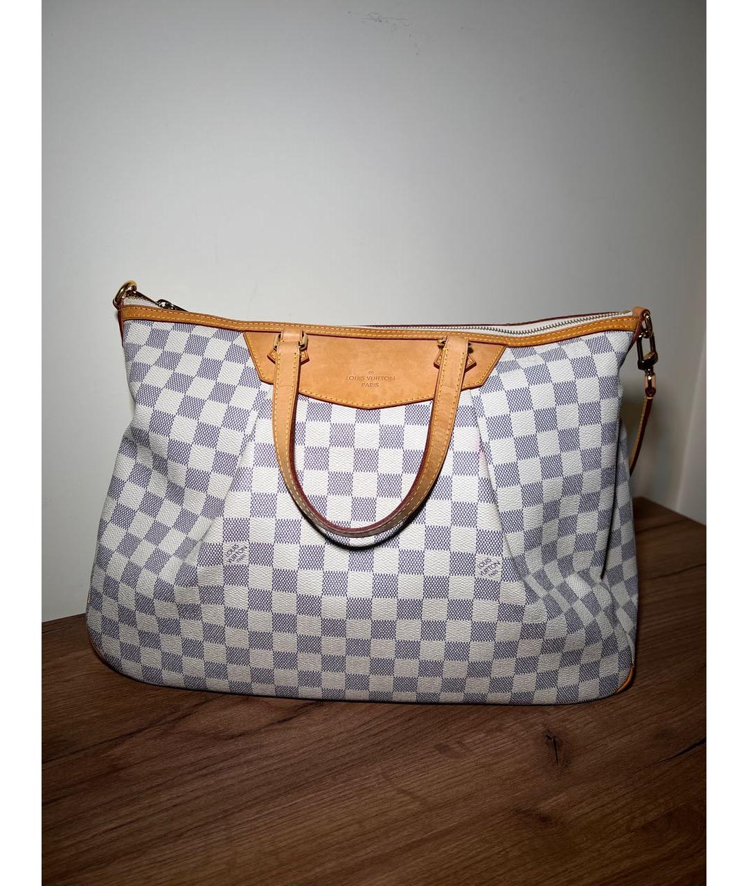 LOUIS VUITTON Белая кожаная сумка тоут, фото 8