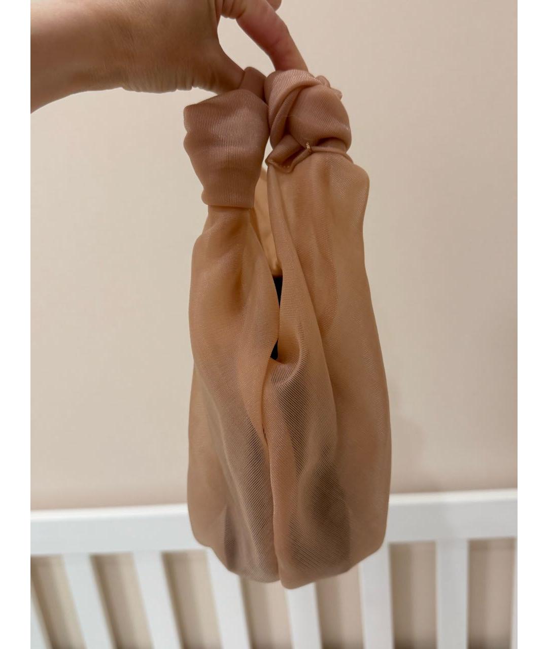 STAUD Розовая кожаная сумка с короткими ручками, фото 2