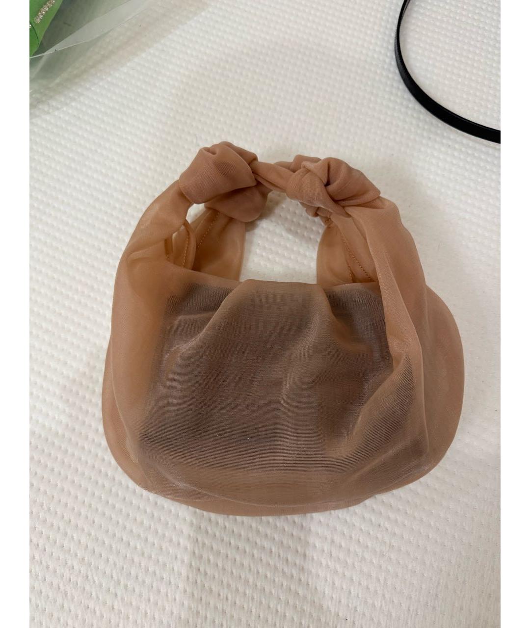 STAUD Розовая кожаная сумка с короткими ручками, фото 3