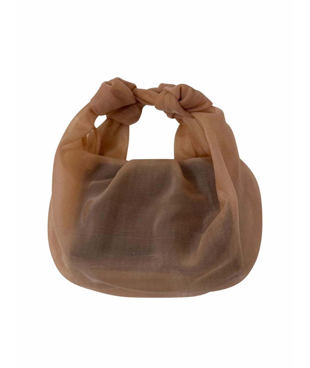 STAUD Розовая кожаная сумка с короткими ручками, фото 1