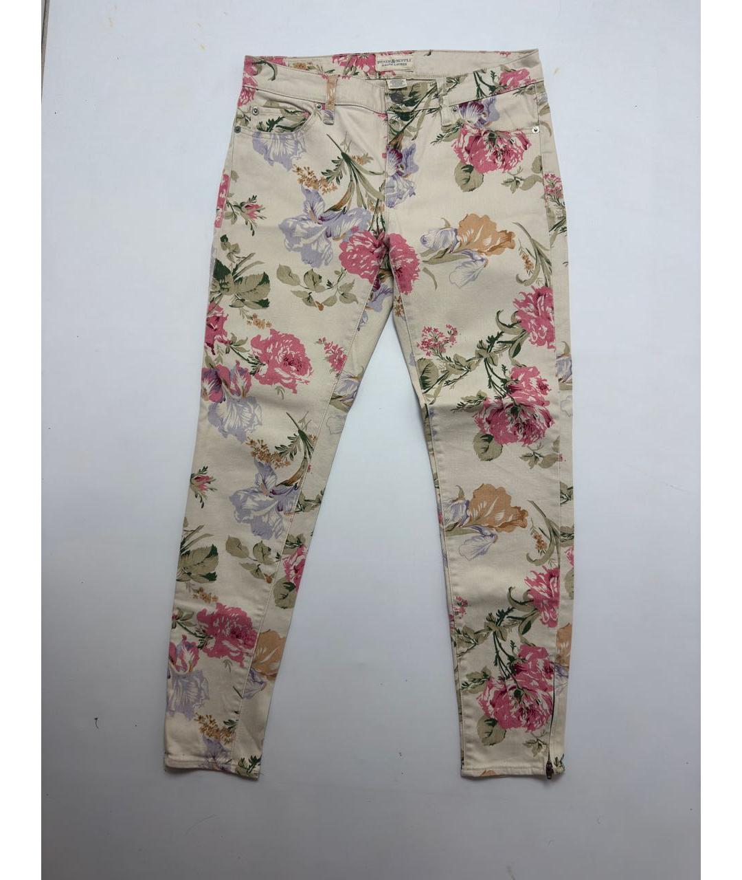 RALPH LAUREN Мульти хлопко-эластановые джинсы слим, фото 6