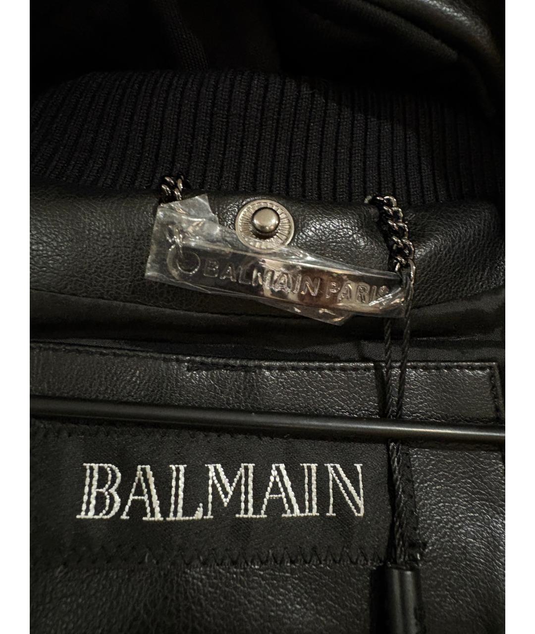 BALMAIN Черная полиэстеровая куртка, фото 2