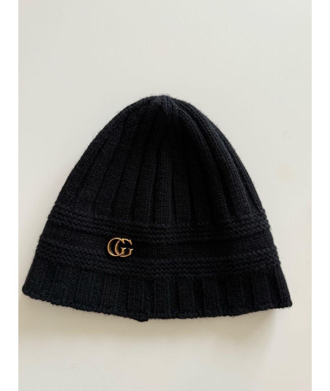 GUCCI Черная шерстяная шапка, фото 5