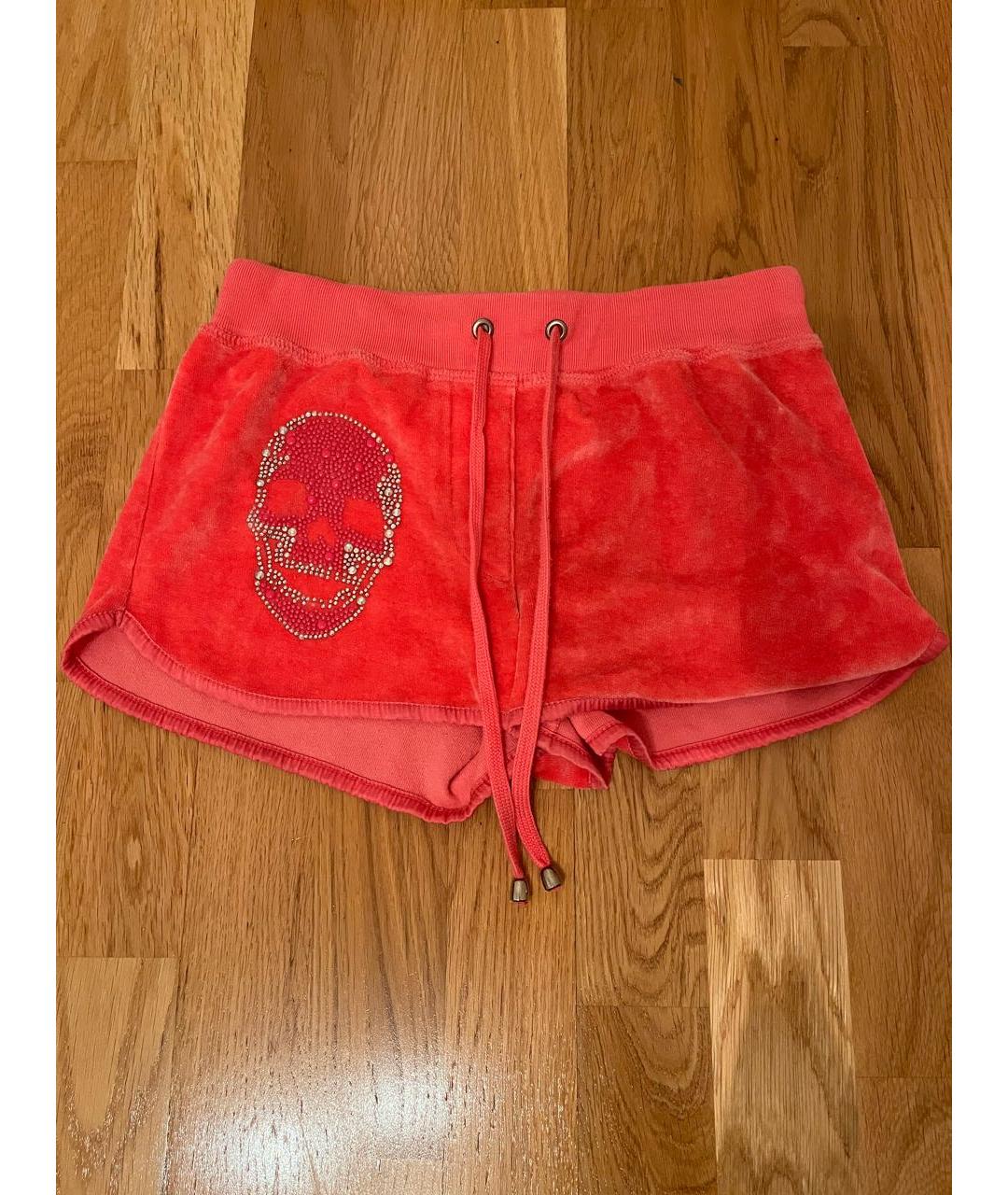 PHILIPP PLEIN Розовые велюровые шорты, фото 6