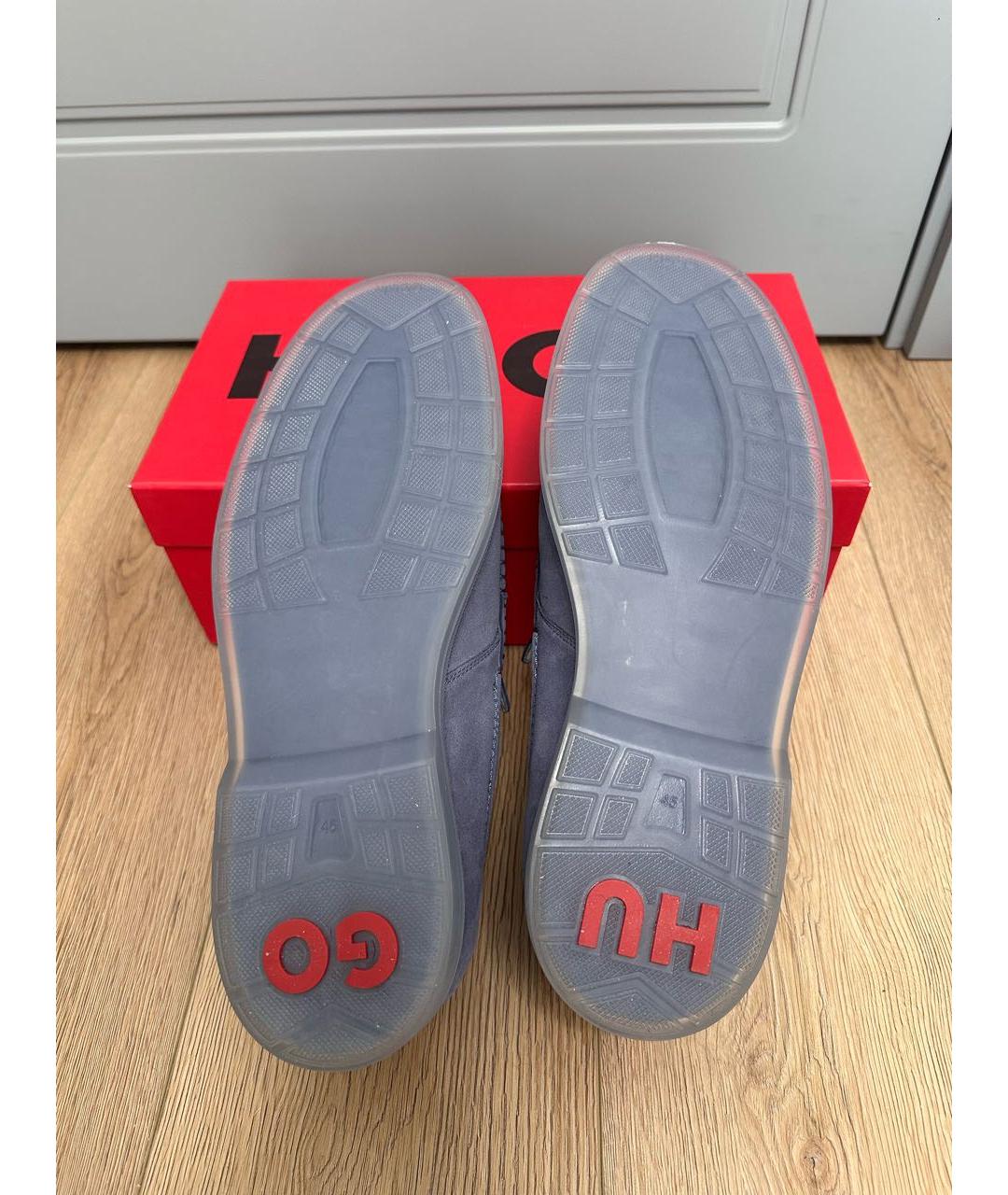 HUGO Голубые замшевые лоферы, фото 5