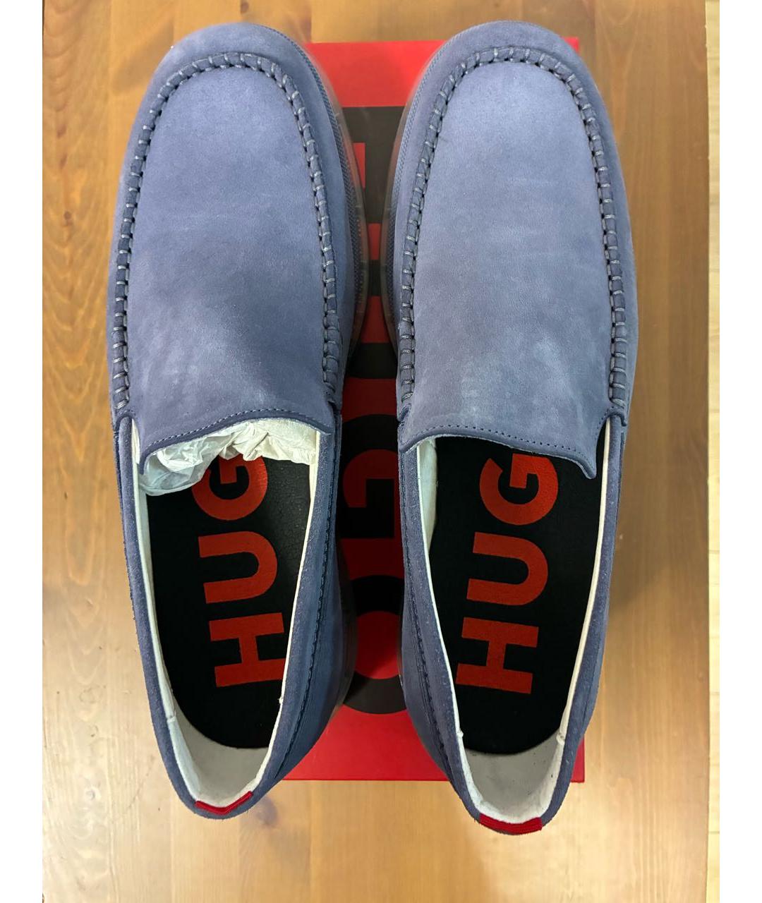 HUGO Голубые замшевые лоферы, фото 3