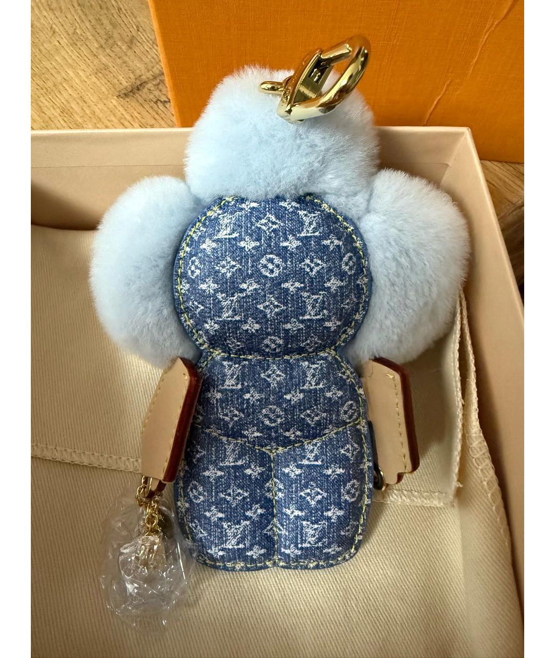 LOUIS VUITTON Голубой брелок, фото 6