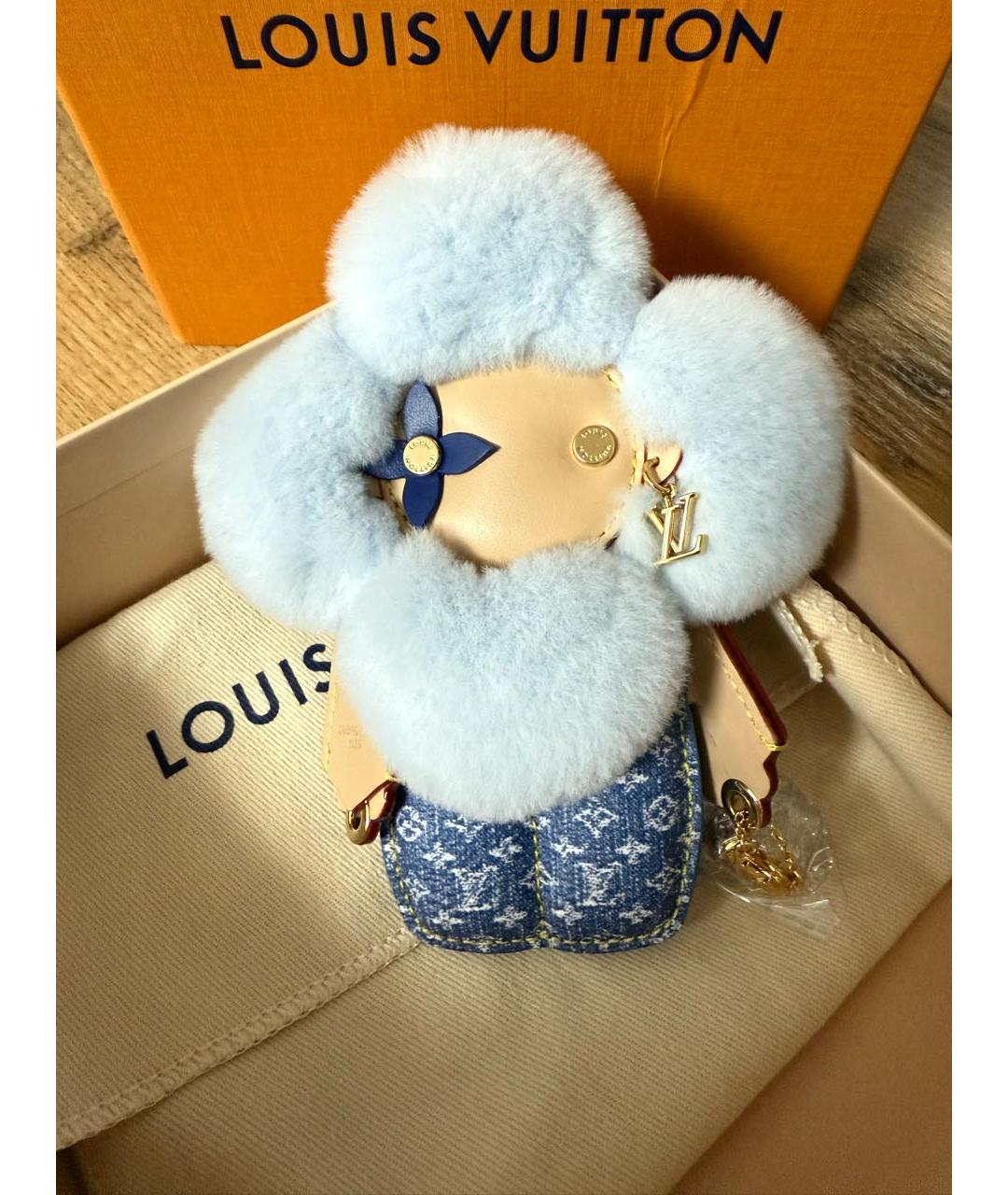 LOUIS VUITTON Голубой брелок, фото 2