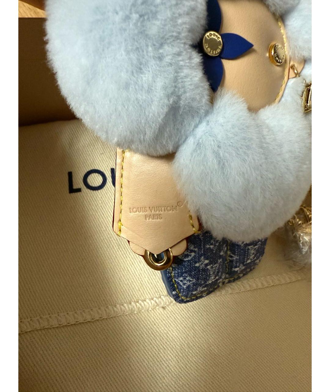 LOUIS VUITTON Голубой брелок, фото 4