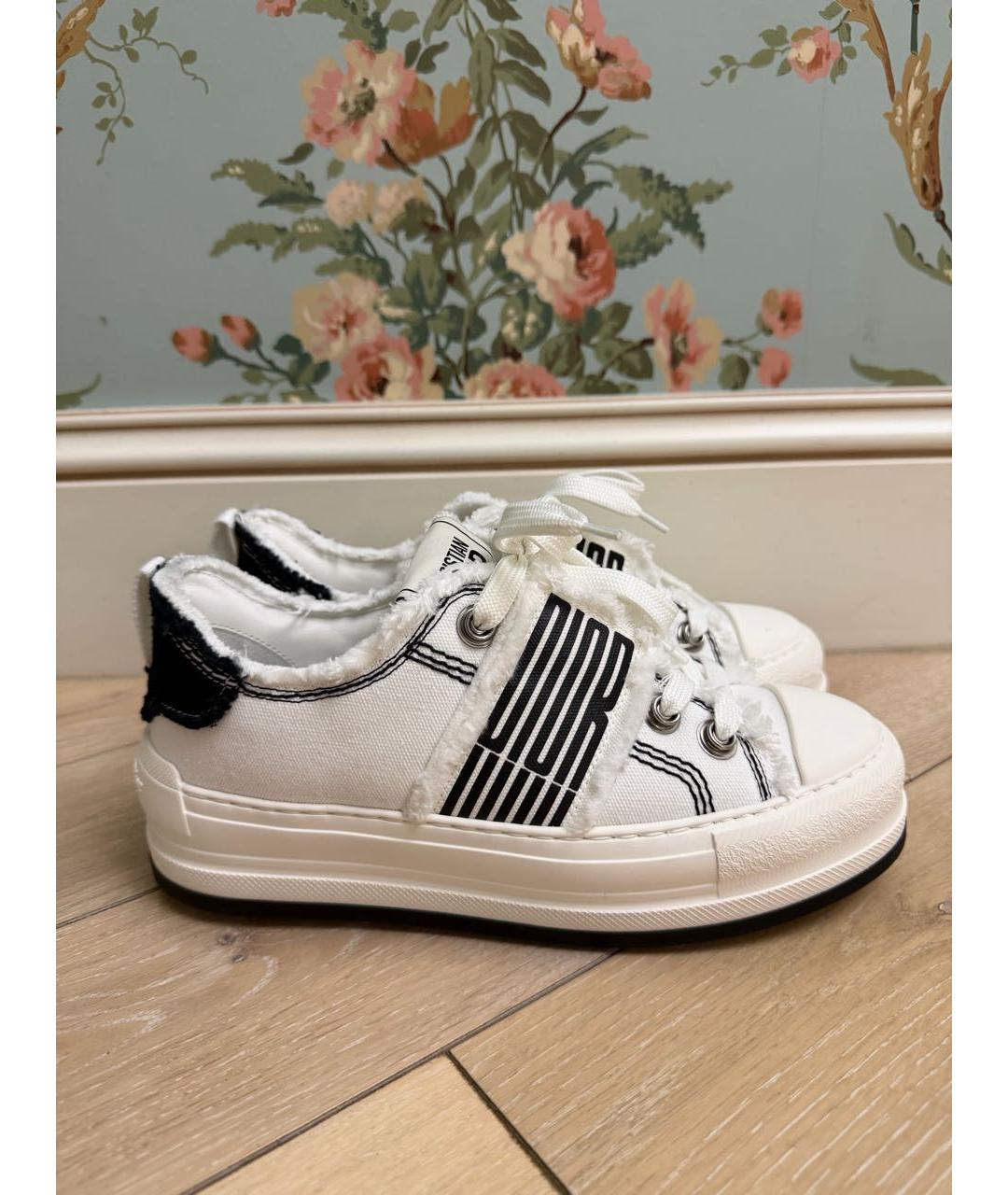 CHRISTIAN DIOR Белые текстильные кеды, фото 7