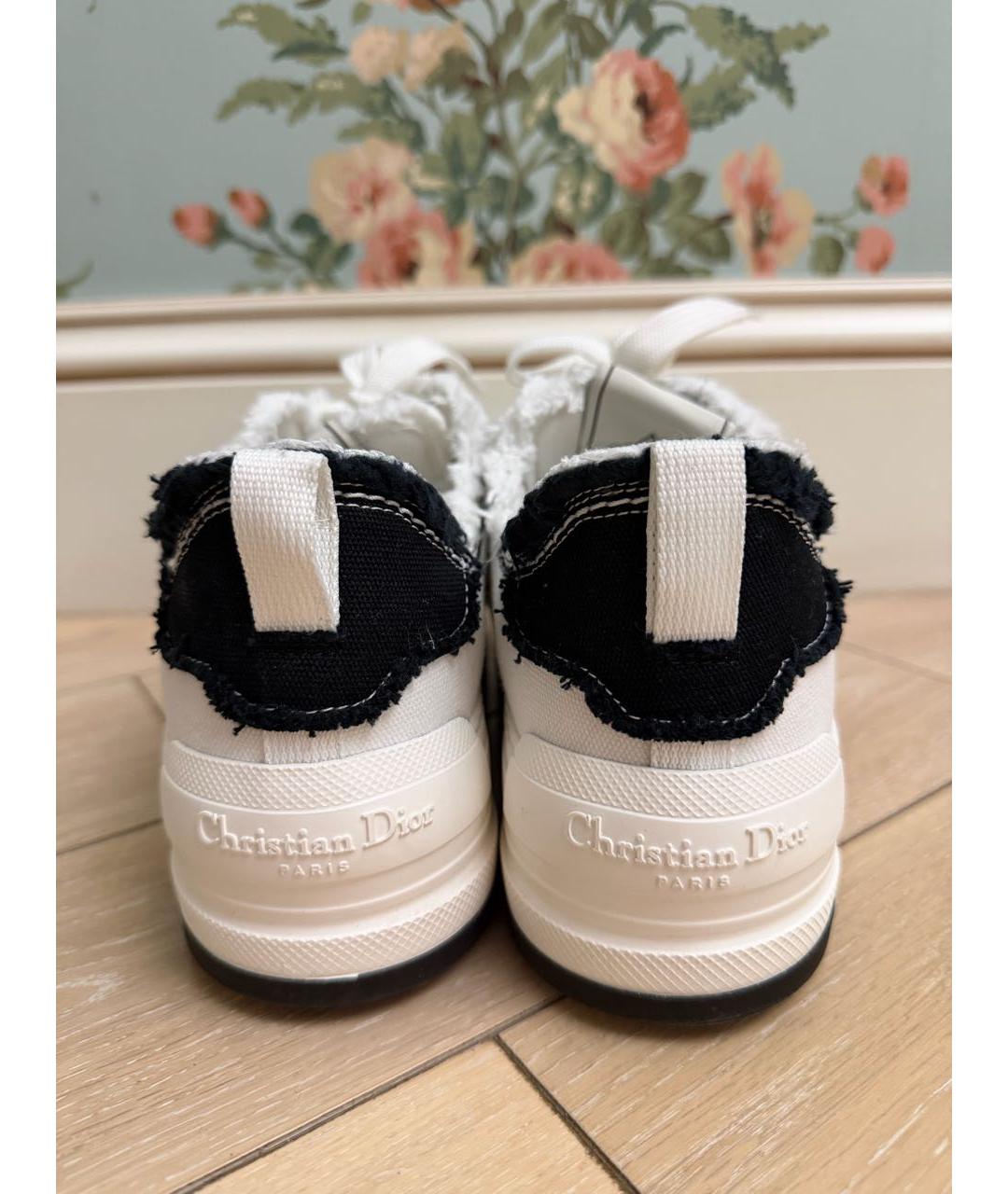 CHRISTIAN DIOR Белые текстильные кеды, фото 4