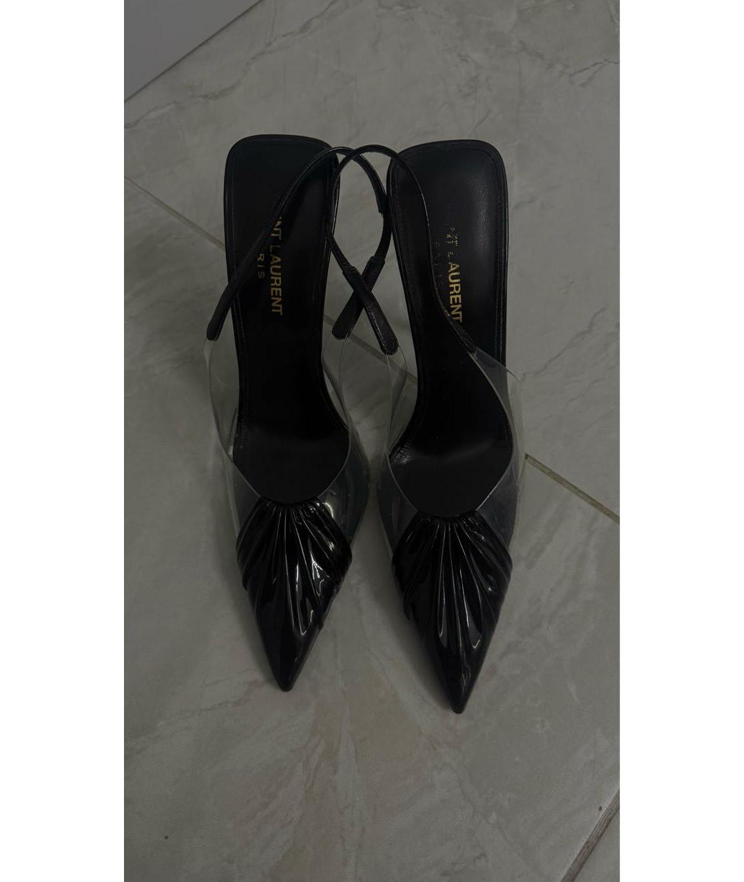 SAINT LAURENT Черные туфли из лакированной кожи, фото 2