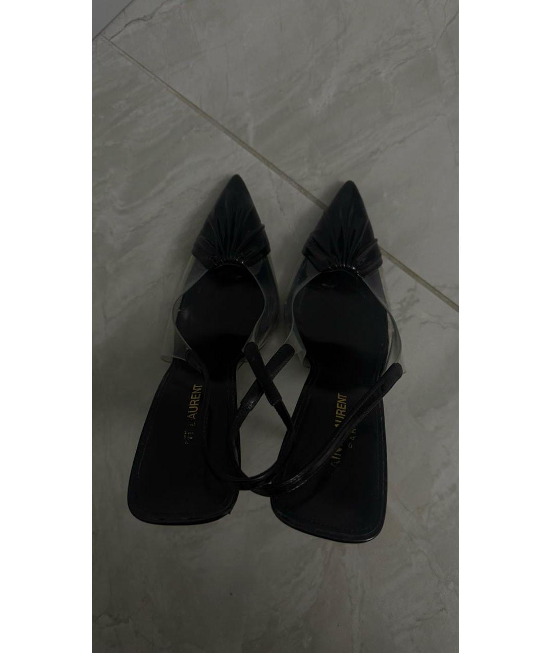 SAINT LAURENT Черные туфли из лакированной кожи, фото 3