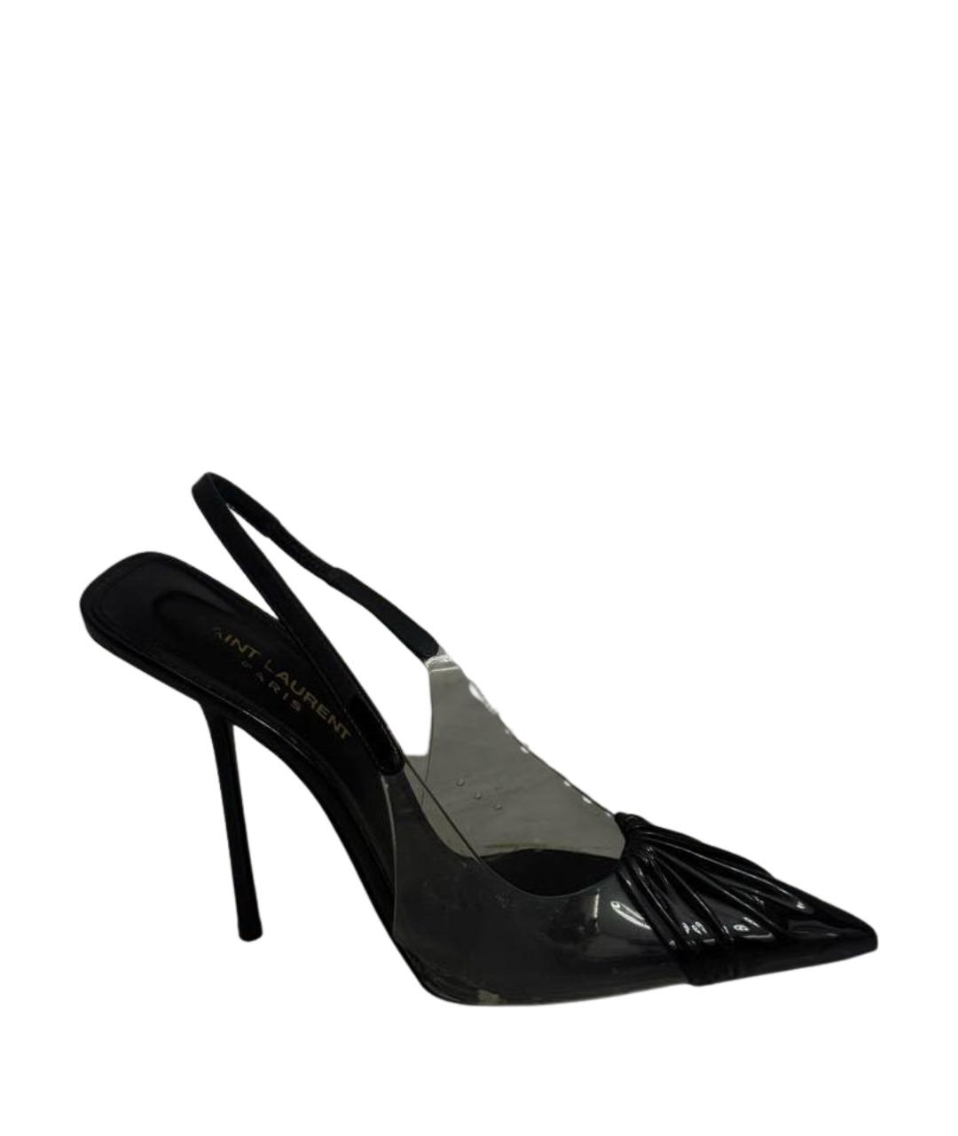 SAINT LAURENT Черные туфли из лакированной кожи, фото 1