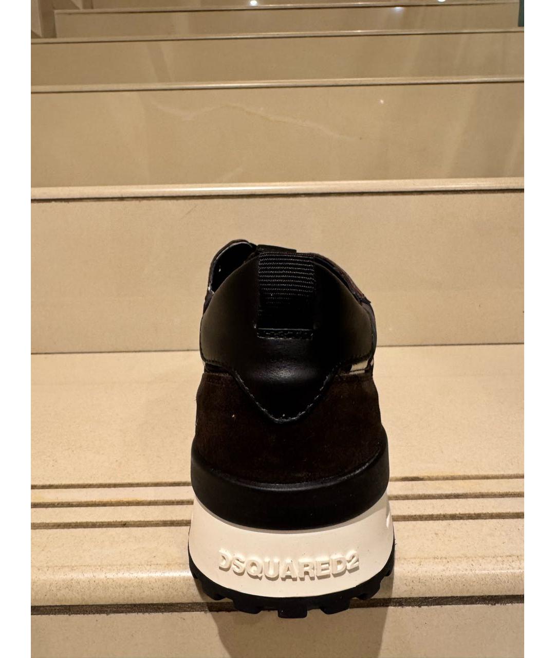 DSQUARED2 Коричневые низкие кроссовки / кеды, фото 3