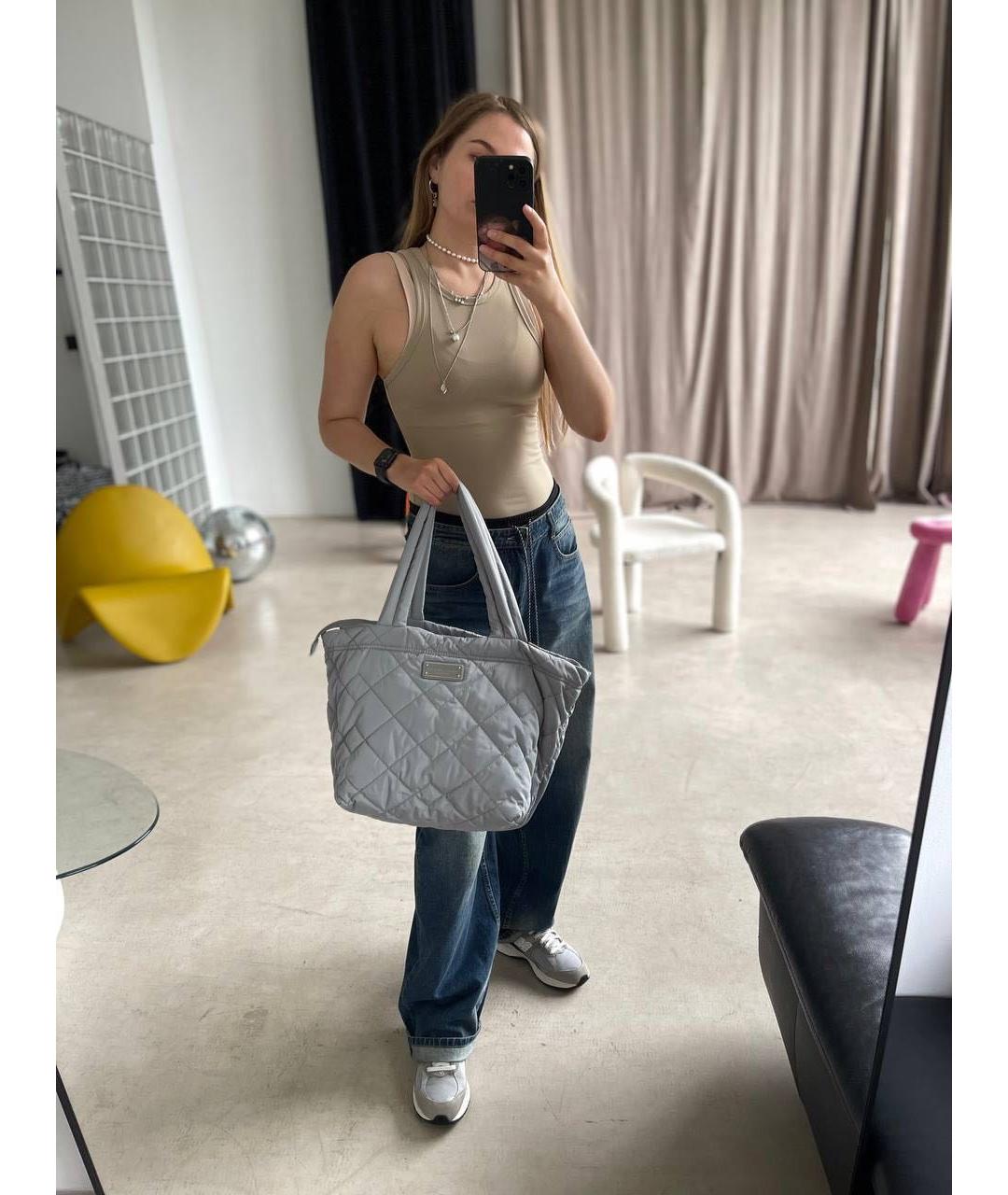 MARC JACOBS Серая синтетическая сумка тоут, фото 4