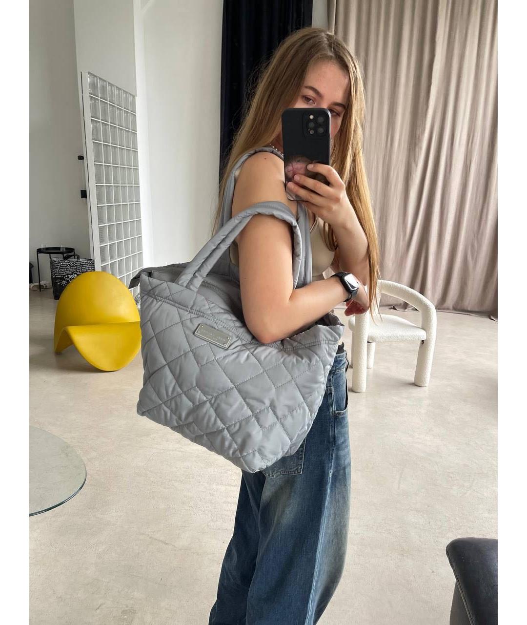 MARC JACOBS Серая синтетическая сумка тоут, фото 2