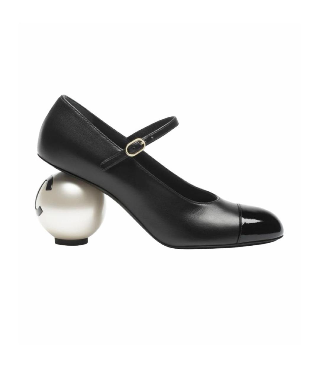 CHANEL Черные кожаные туфли, фото 1