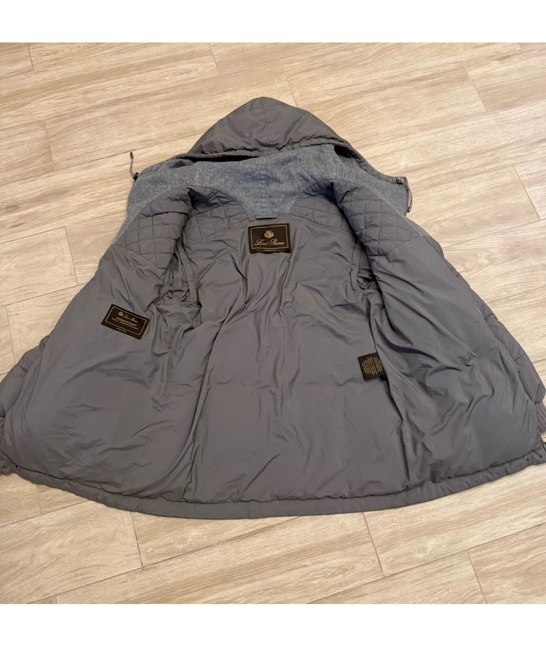 LORO PIANA Антрацитовый пуховик, фото 6