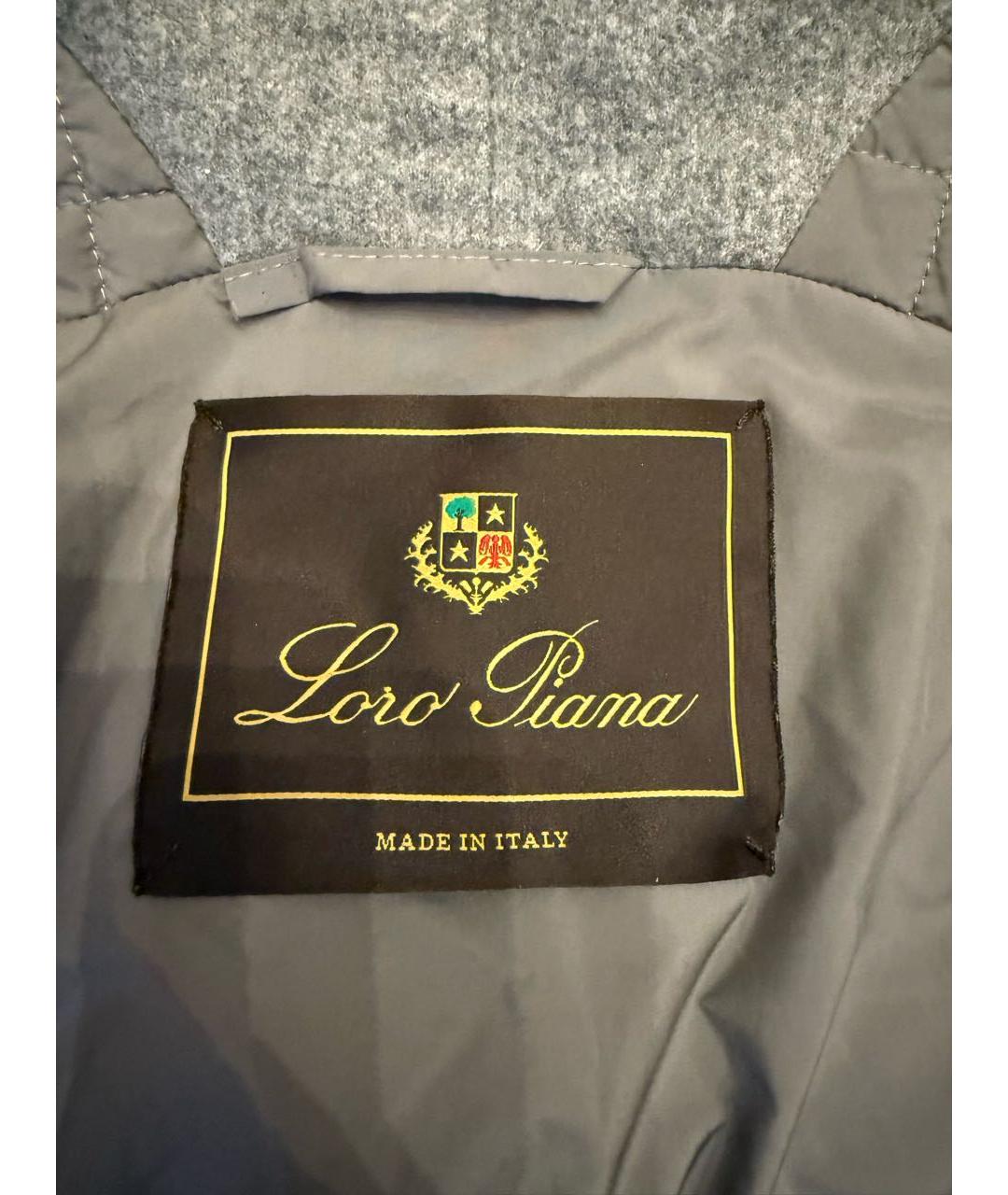 LORO PIANA Антрацитовый пуховик, фото 4