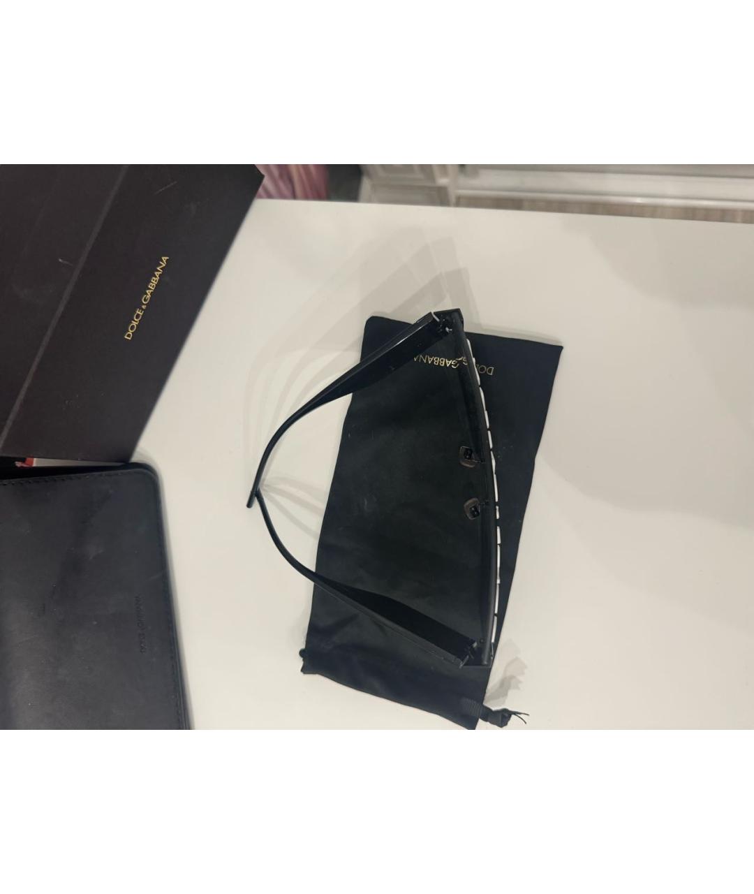 DOLCE&GABBANA Черные пластиковые солнцезащитные очки, фото 4