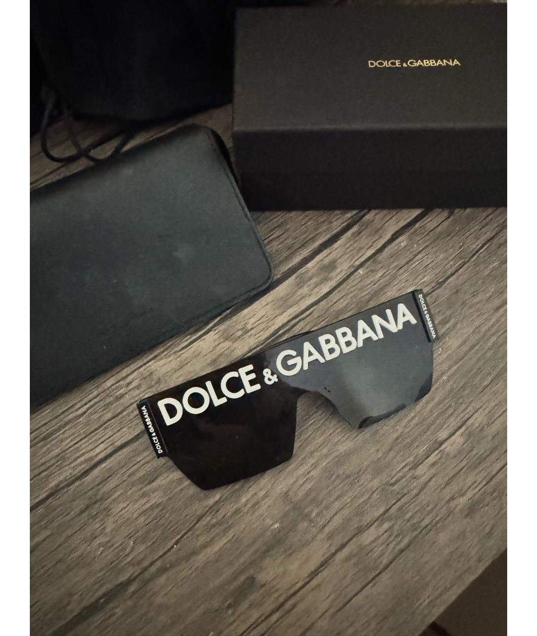 DOLCE&GABBANA Черные пластиковые солнцезащитные очки, фото 4