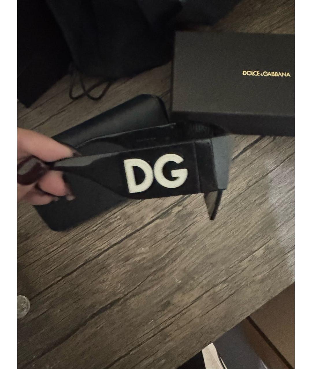 DOLCE&GABBANA Черные пластиковые солнцезащитные очки, фото 3