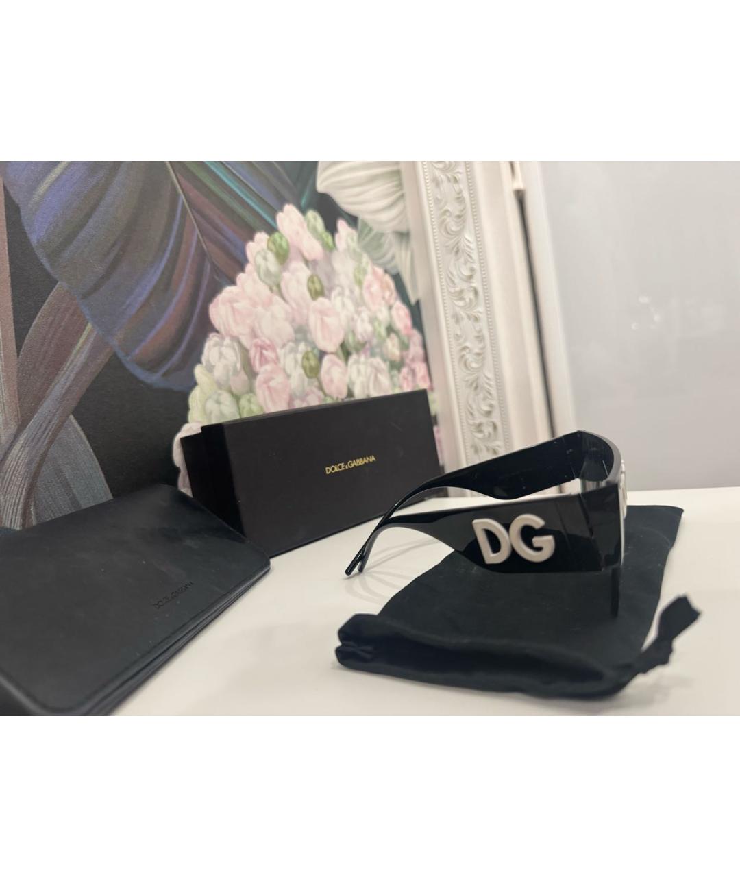 DOLCE&GABBANA Черные пластиковые солнцезащитные очки, фото 3