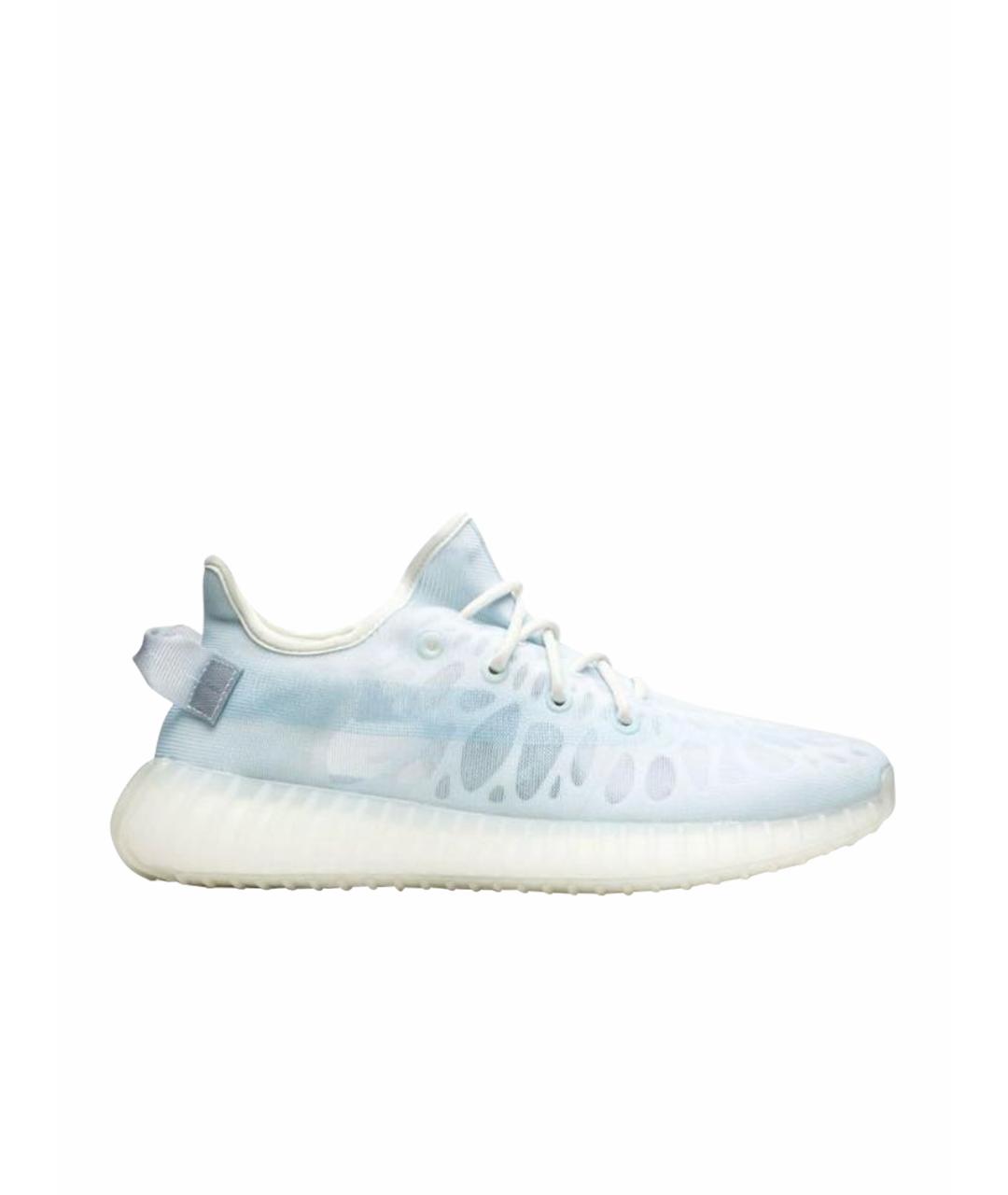 ADIDAS YEEZY Голубые текстильные кроссовки, фото 1