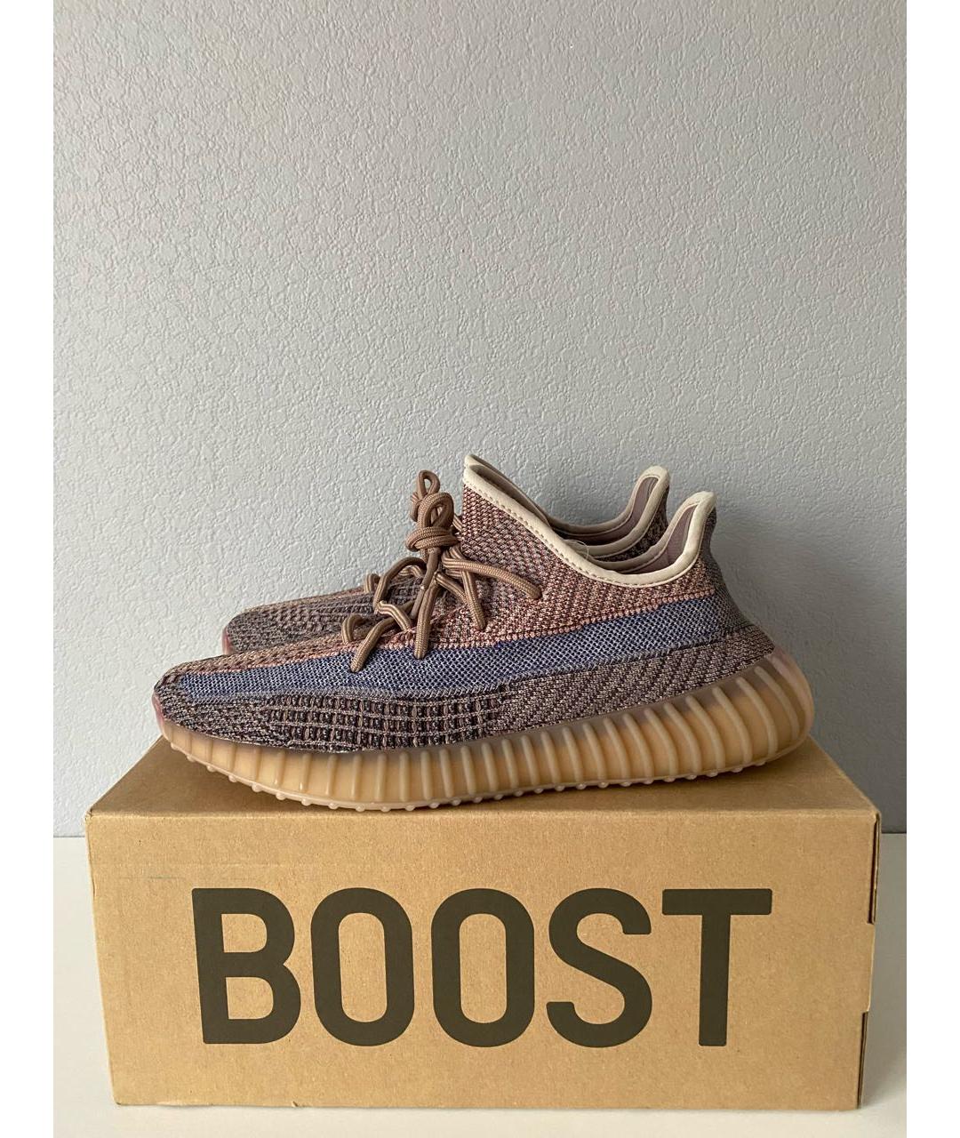 ADIDAS YEEZY Фиолетовые текстильные кроссовки, фото 3