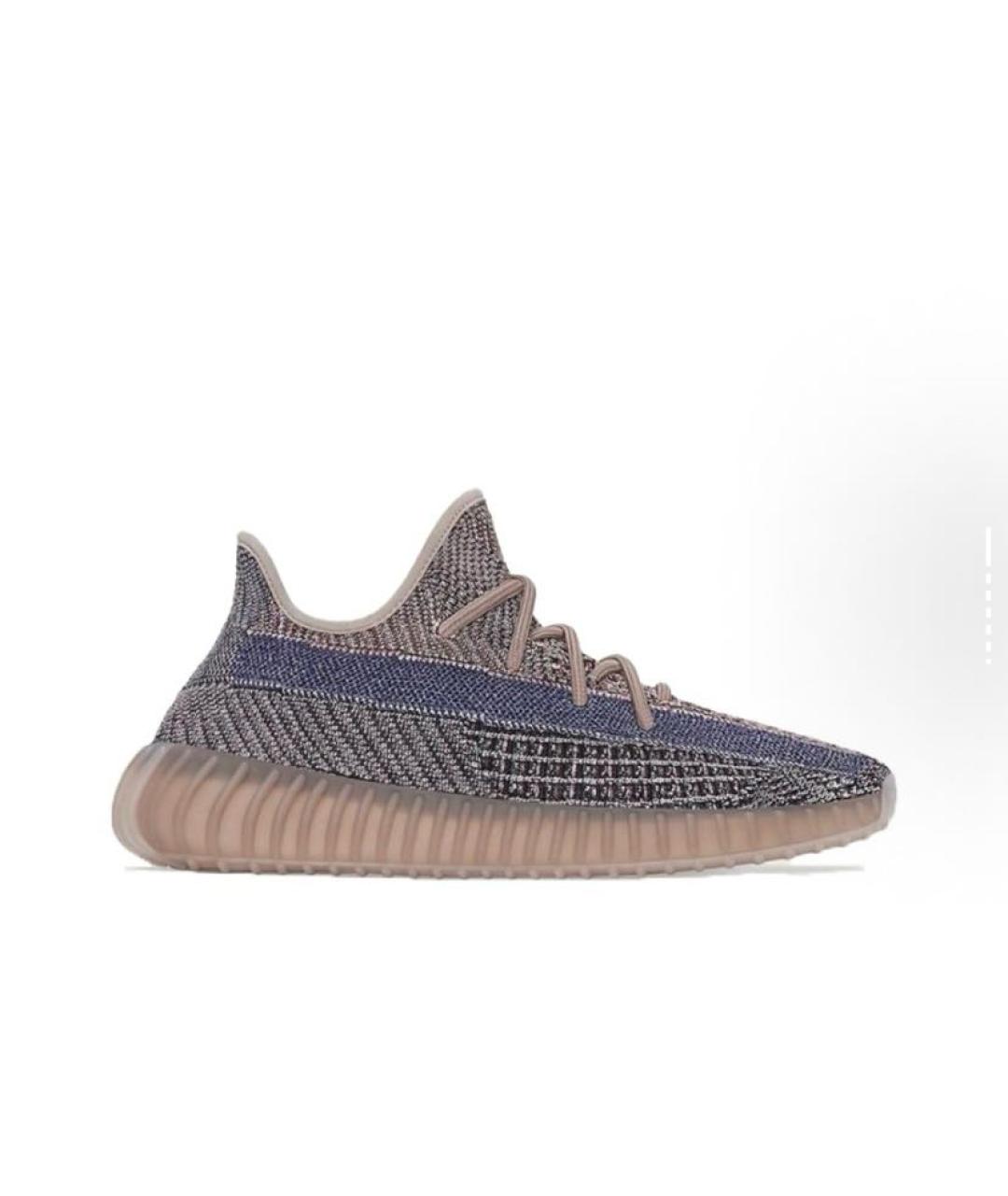 ADIDAS YEEZY Фиолетовые текстильные кроссовки, фото 6