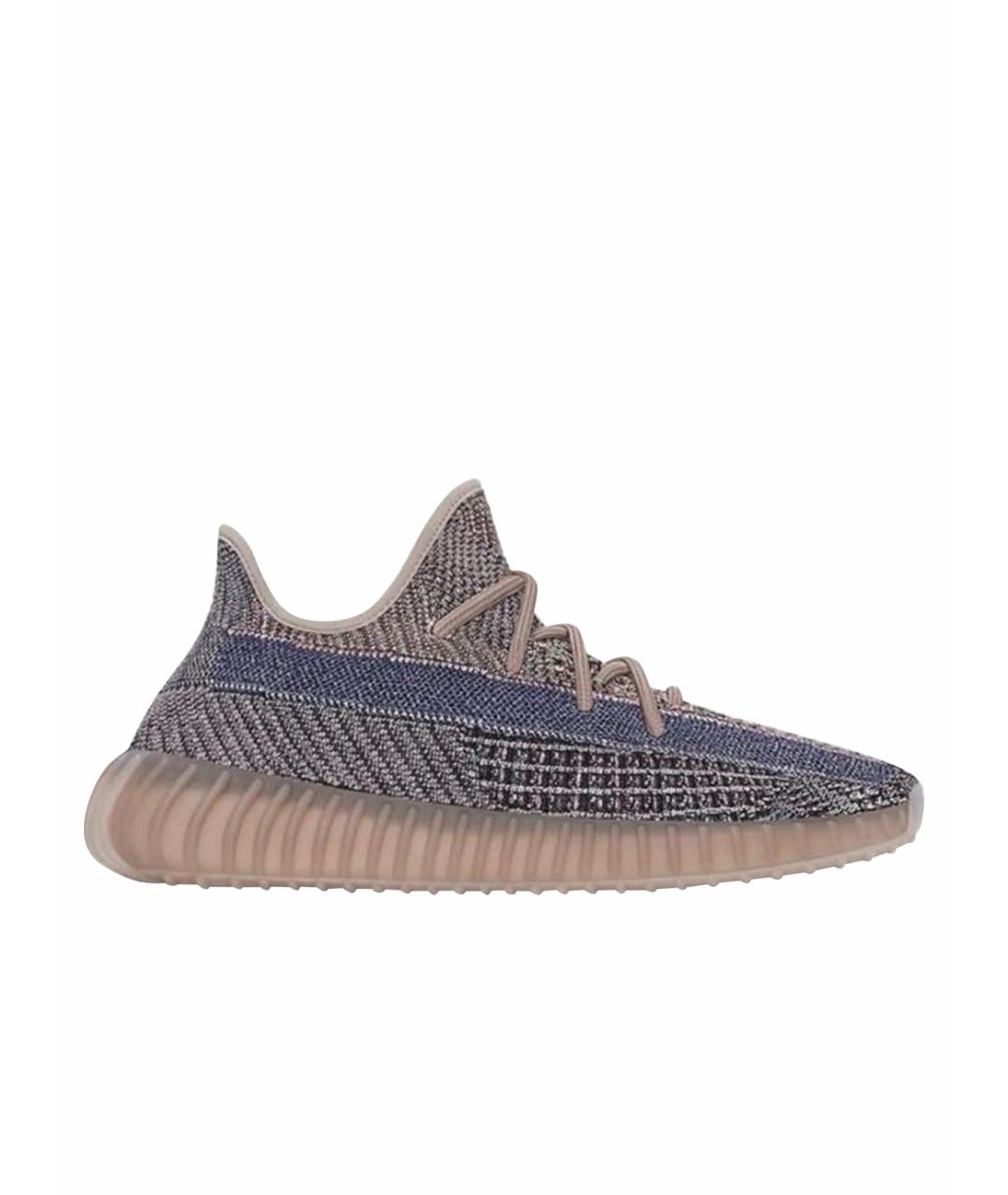 ADIDAS YEEZY Фиолетовые текстильные кроссовки, фото 1