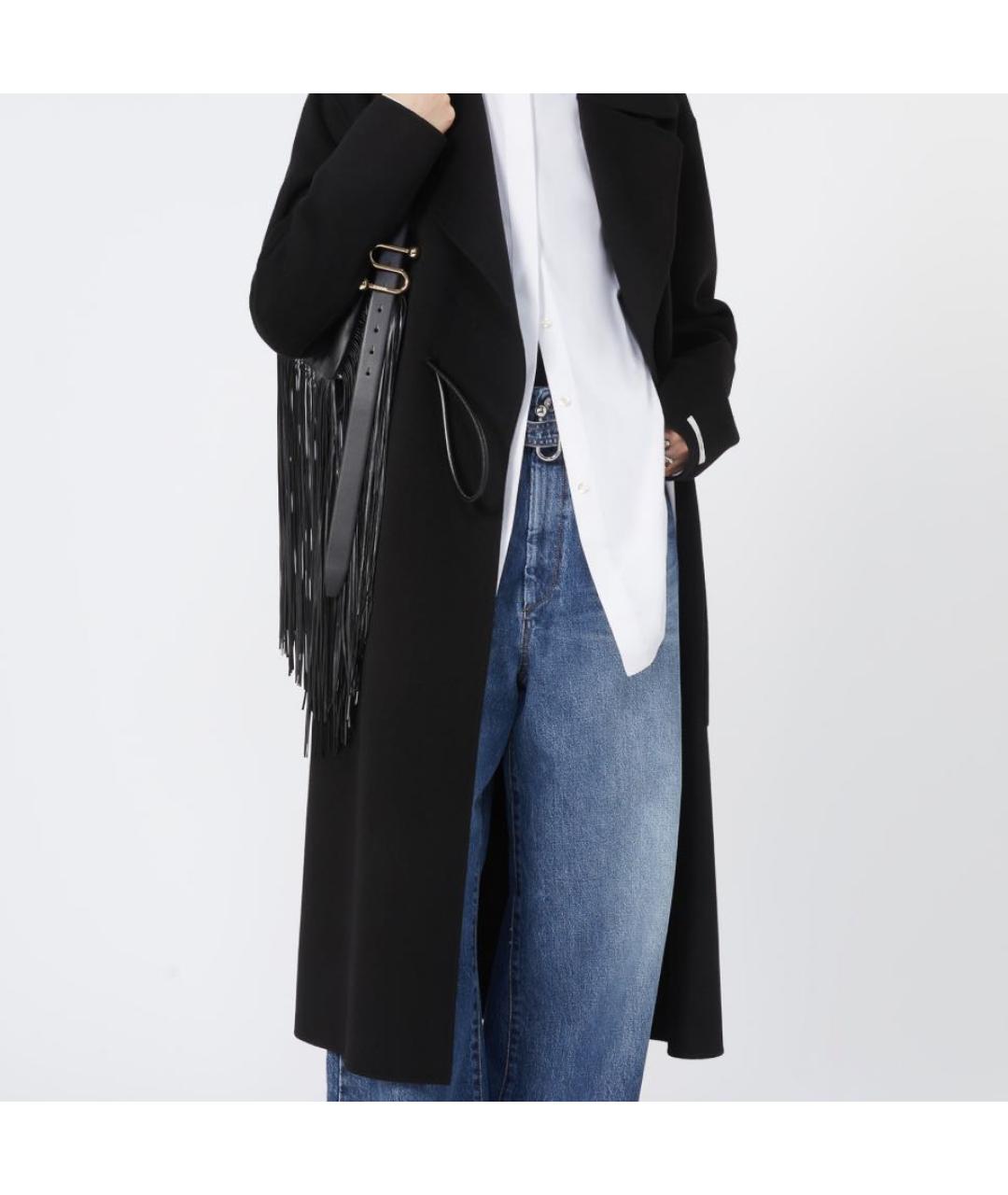 SPORTMAX Черное шерстяное пальто, фото 3