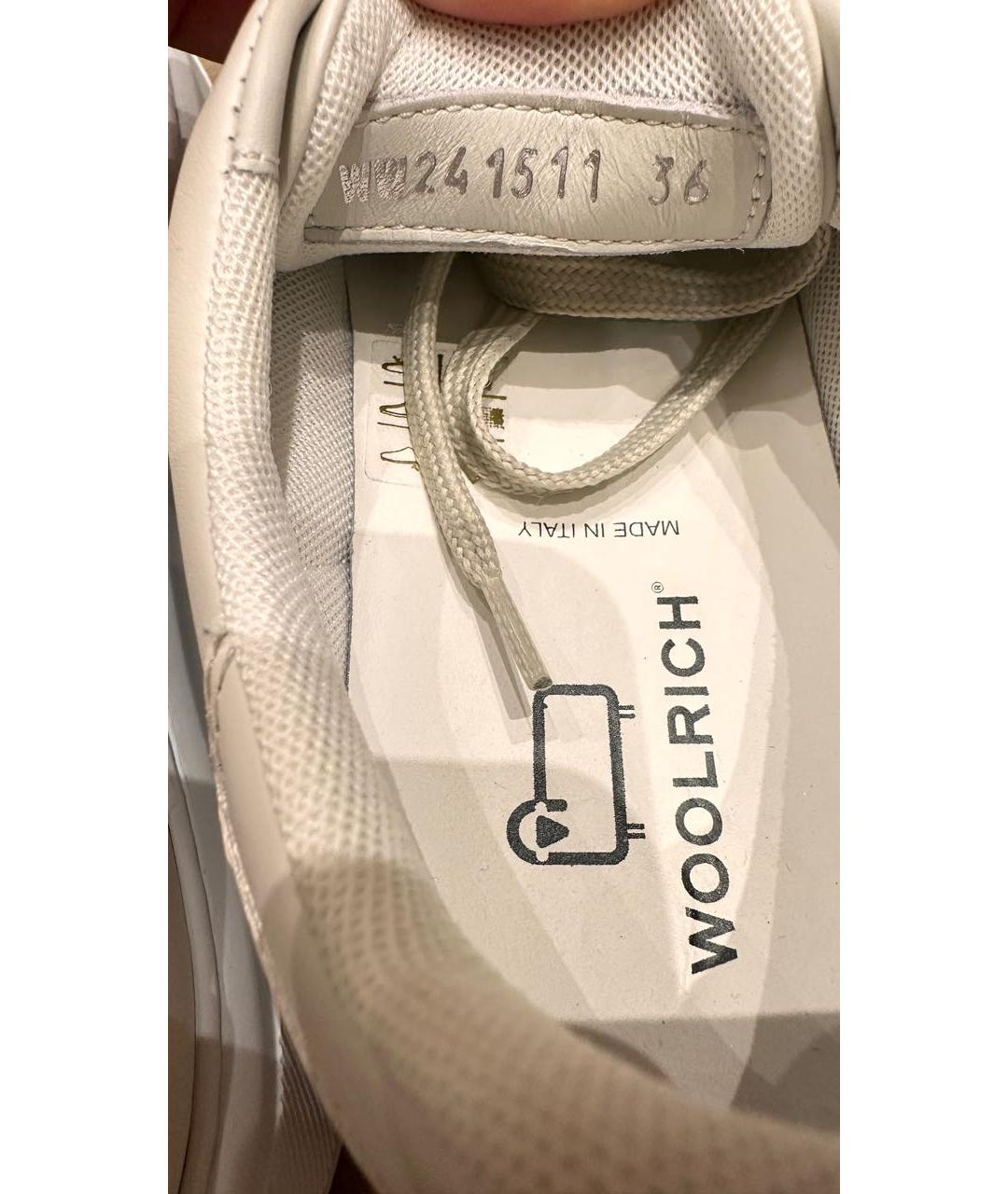 WOOLRICH Белые кожаные кеды, фото 7