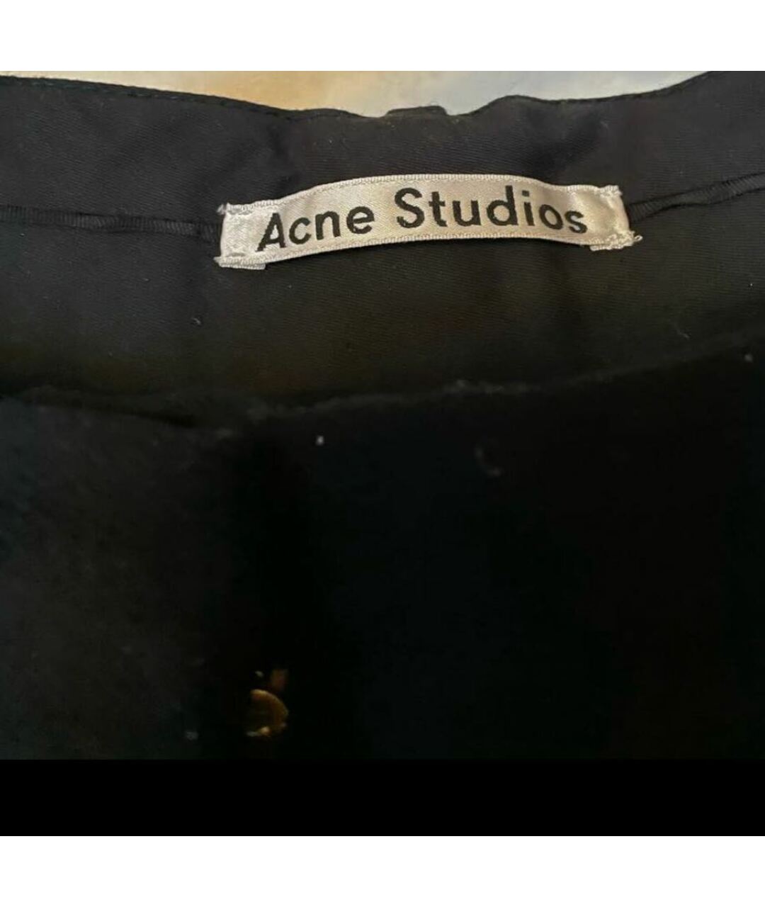 ACNE STUDIOS Черные шерстяные прямые брюки, фото 4