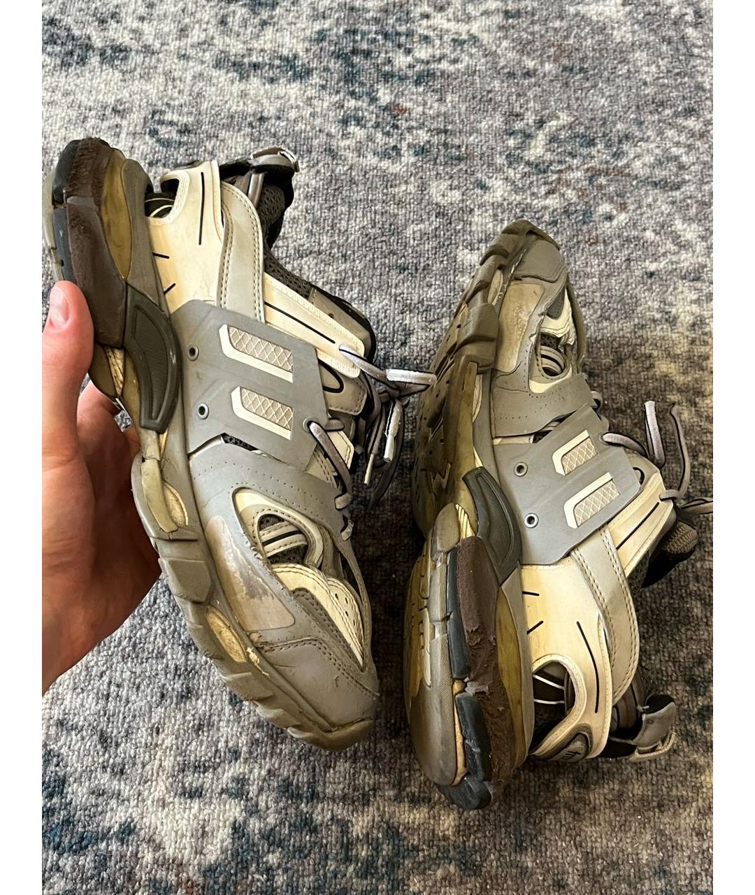 BALENCIAGA Антрацитовые низкие кроссовки / кеды, фото 7