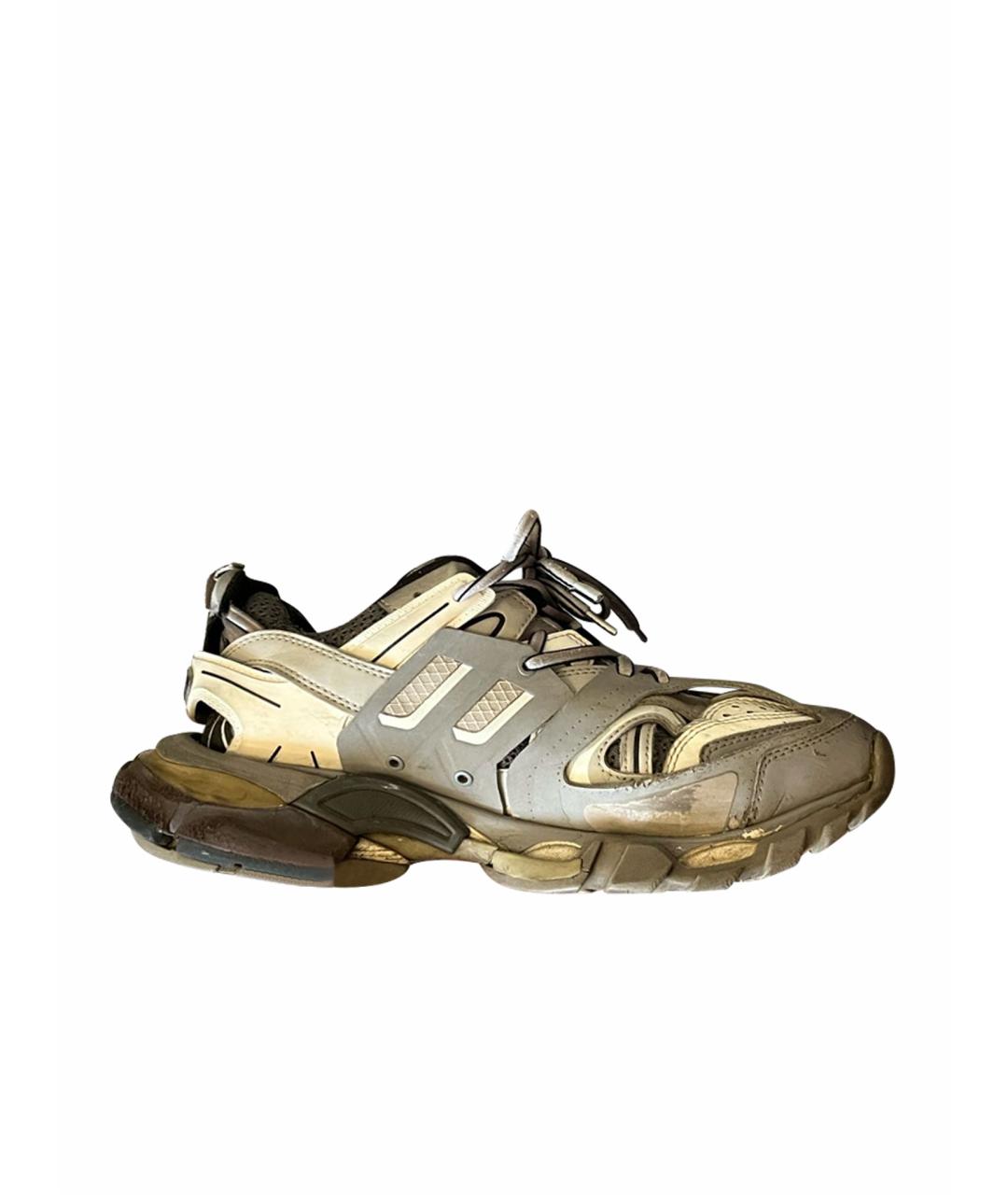 BALENCIAGA Антрацитовые низкие кроссовки / кеды, фото 1