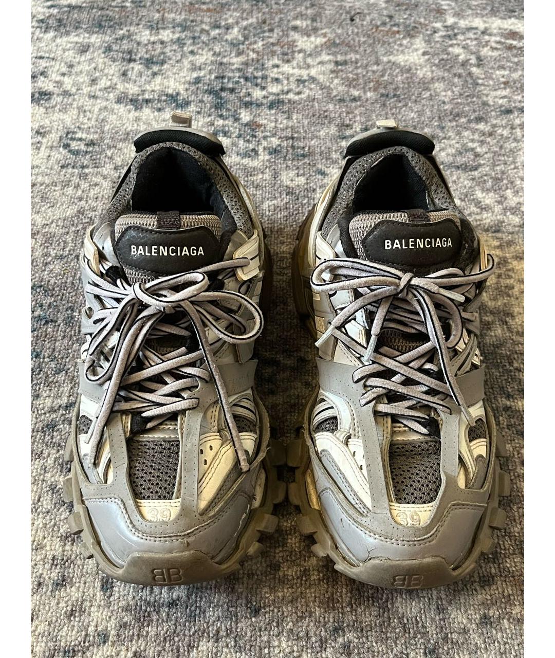 BALENCIAGA Антрацитовые низкие кроссовки / кеды, фото 3