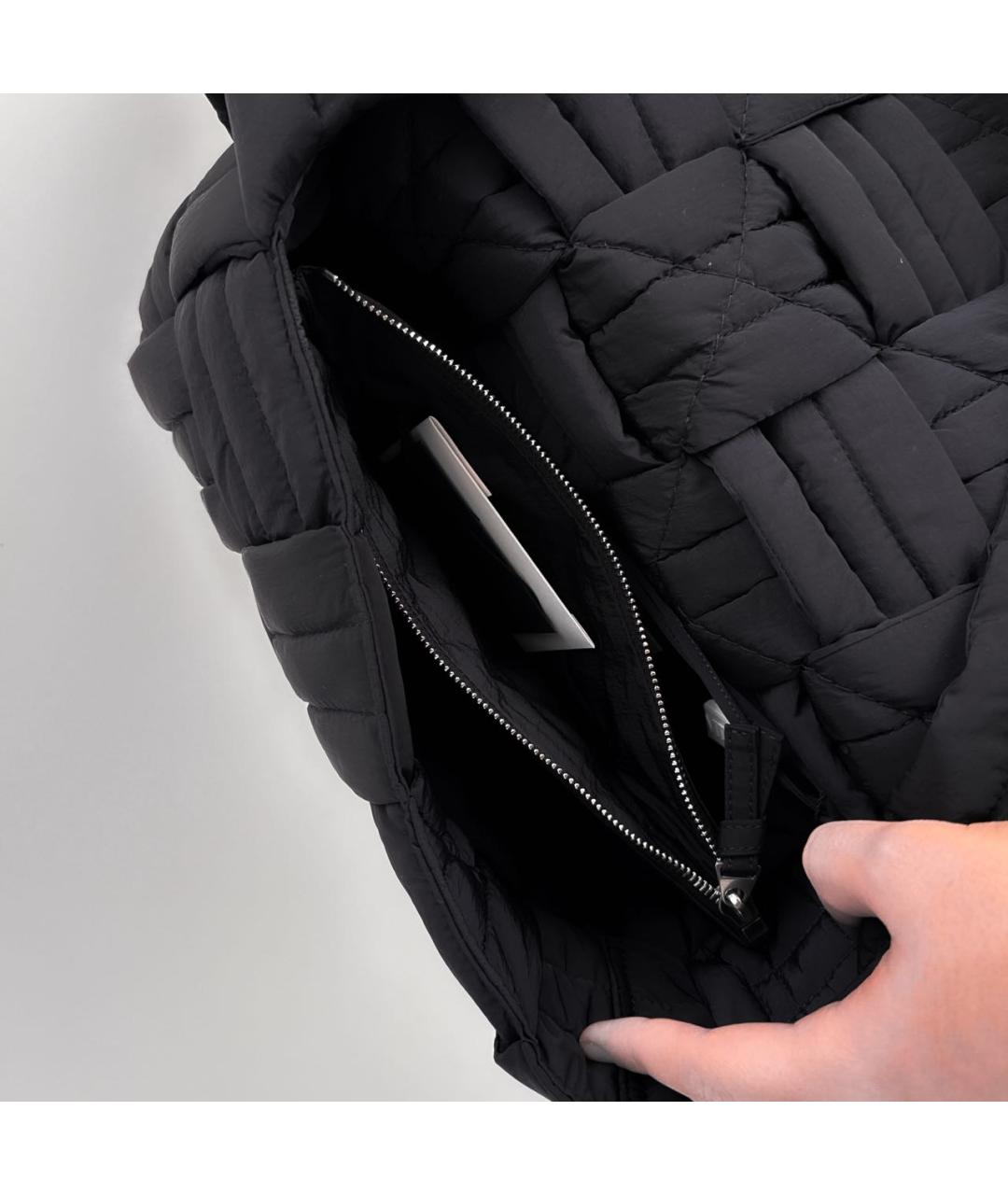 BOTTEGA VENETA Черная тканевая поясная сумка, фото 4