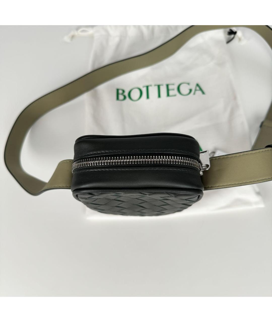 BOTTEGA VENETA Зеленая кожаная поясная сумка, фото 3