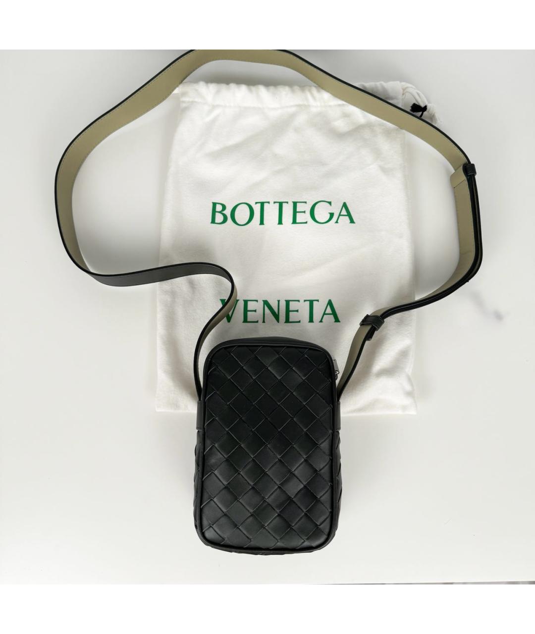 BOTTEGA VENETA Зеленая кожаная поясная сумка, фото 9