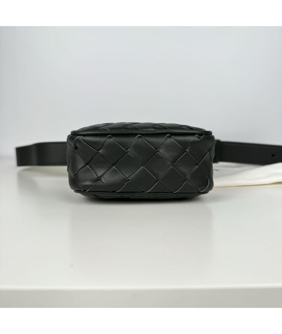 BOTTEGA VENETA Зеленая кожаная поясная сумка, фото 4