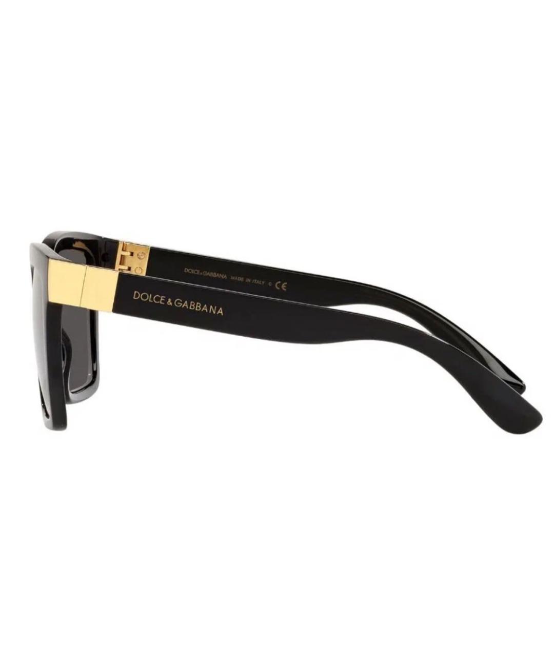 DOLCE&GABBANA Черные пластиковые солнцезащитные очки, фото 3