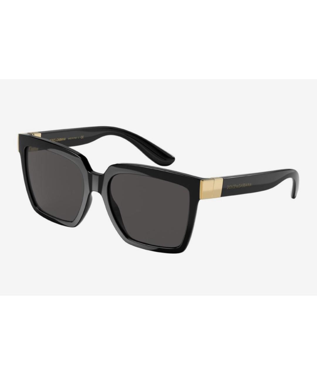 DOLCE&GABBANA Черные пластиковые солнцезащитные очки, фото 2