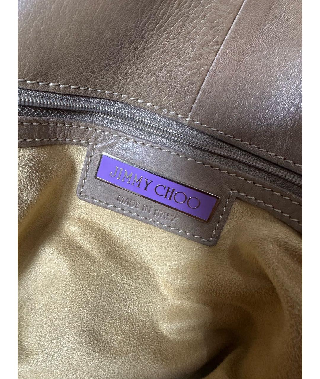 JIMMY CHOO Коричневая кожаная сумка тоут, фото 5