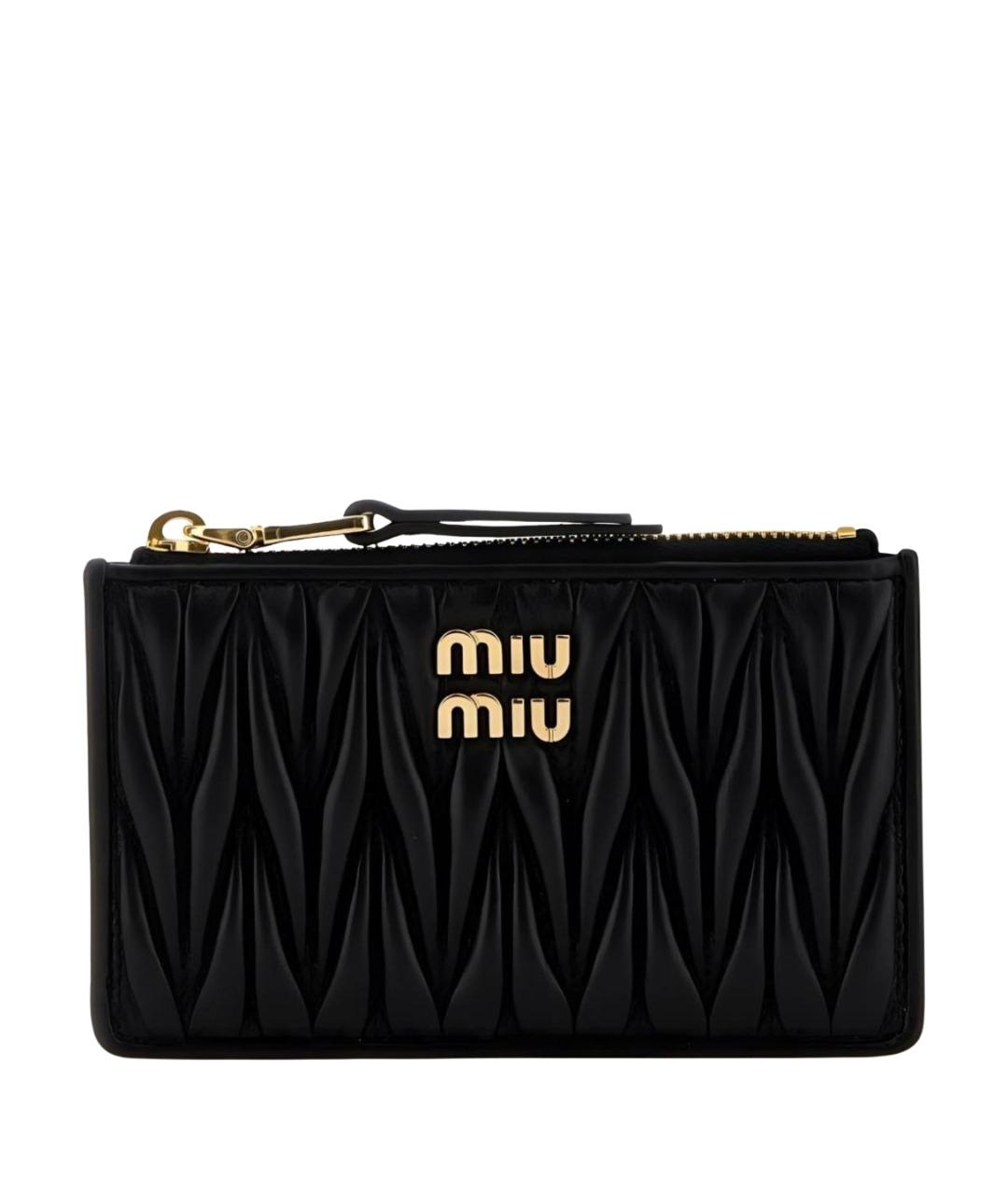MIU MIU Черный кожаный кардхолдер, фото 1