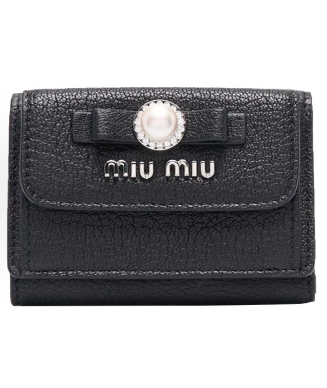 MIU MIU Черный кожаный кошелек, фото 6