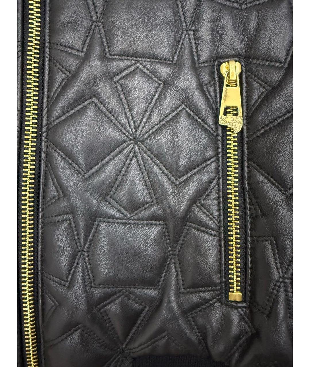 VERSACE COLLECTION Черная кожаная куртка, фото 4