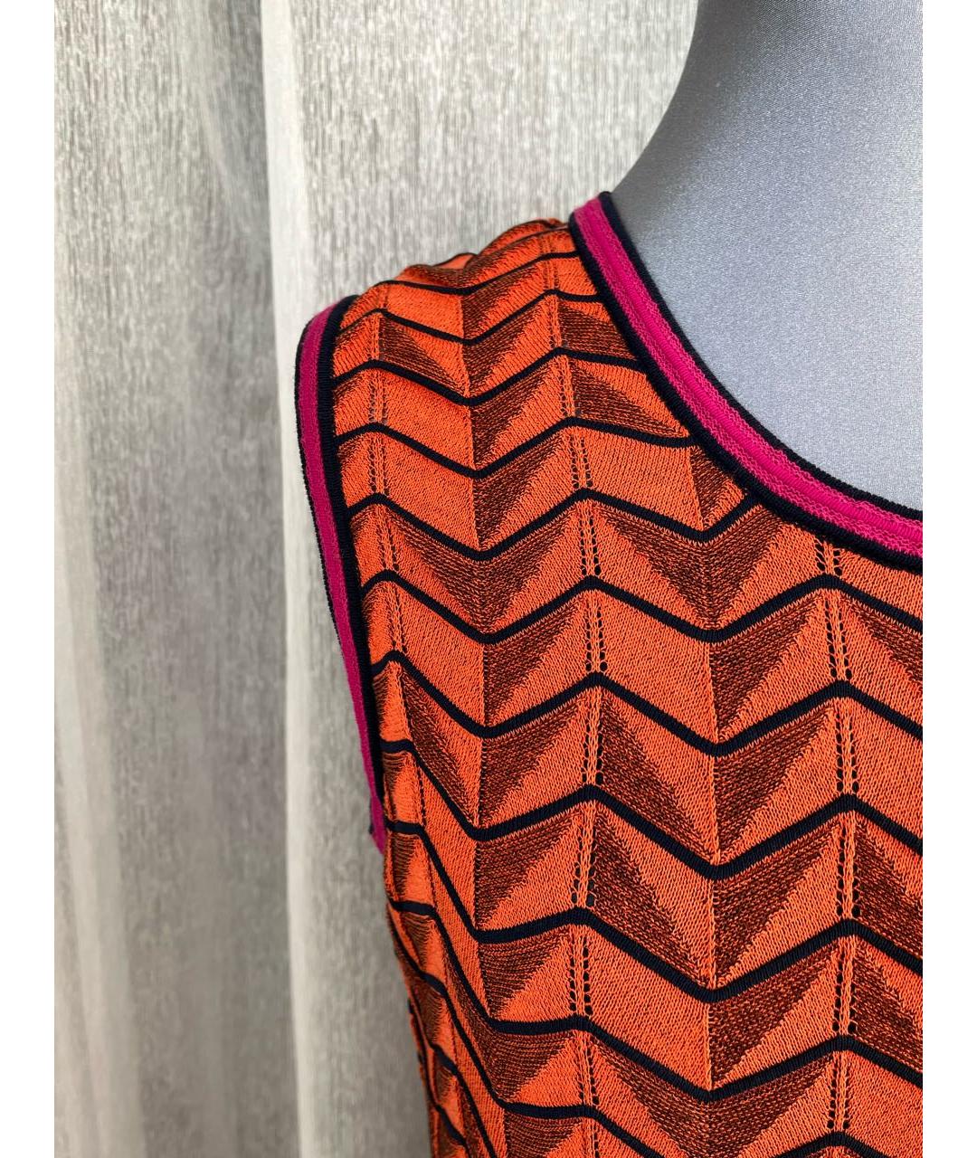 M MISSONI Оранжевое повседневное платье, фото 4